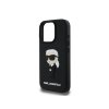 Ochranný kryt na iPhone 16 Pro MAX - Karl Lagerfeld, 3D Rubber Ikonik Black