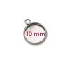 Bižuterní lůžko na kabošony Chirurgická ocel 10 mm (Velikost produktu 10 mm, Barva Stříbrná)