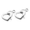 Zapínání karabinka srdce 10 × 14 mm (Velikost produktu 10 mm × 14 mm, Barva Platinová)