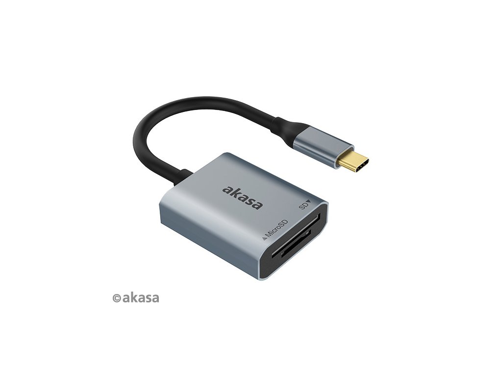 AKASA USB 3.2 Type-C Dual čítačka kariet AK-CR-10BK