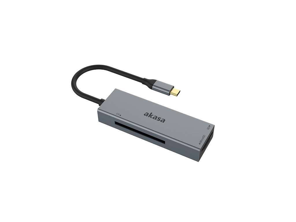AKASA USB 3.2 Type-C čítačka kariet AK-CR-09BK