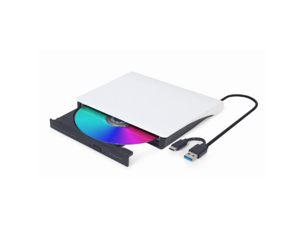 GEMBIRD Externá mechanika DVD-RW USB 3.1/Type C wh DVD-USB-03-BW