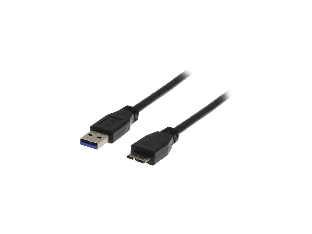 DELTACO USB3-010S, Kábel, USB 3.0 Type A/Micro B SB3-010S