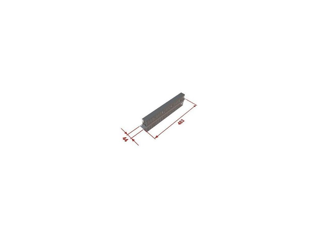 Vyväzovací panel 1U 19'' obojstranná plast. lišta RAB-VP-X03-A1