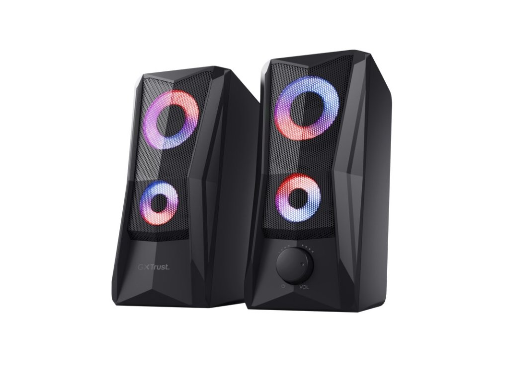 TRUST reproduktory GXT 606 Javv RGB-Illuminated 2.0 Speaker Set, černá 25108