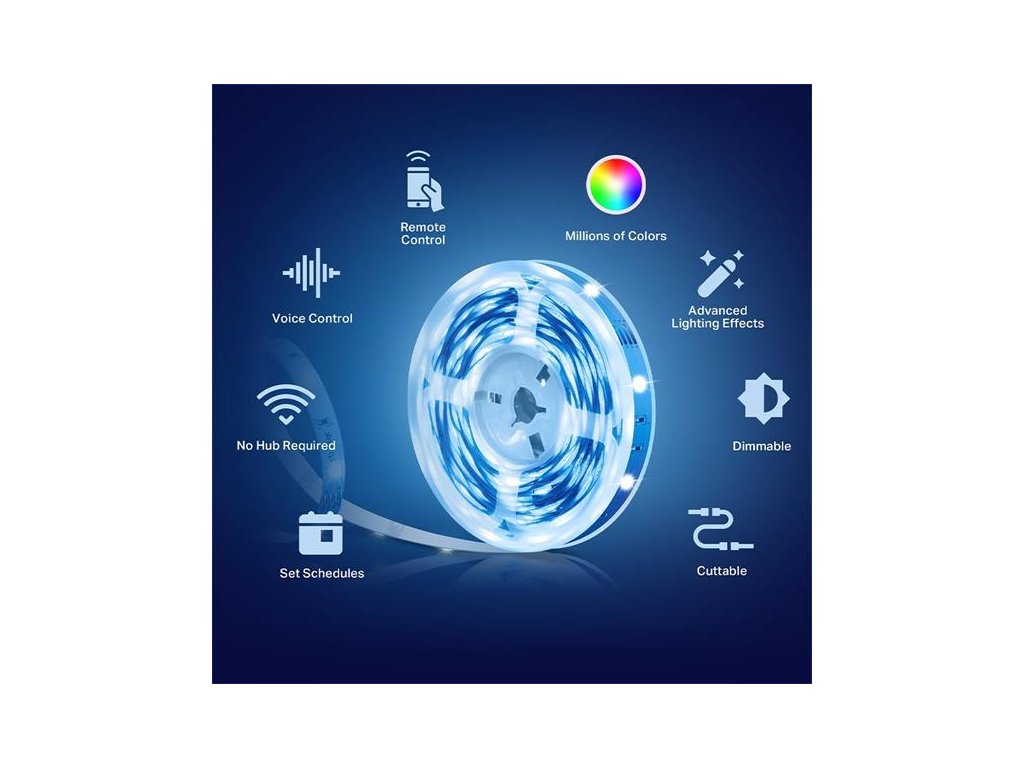 TP-LINK "Tapo Smart Light Strip, MulticolorSPEC: 2.4 GHz Wi-Fi, 802.11b/g/n, one 16.4 ft/5m LED light strip(cut to size Tapo L900-5