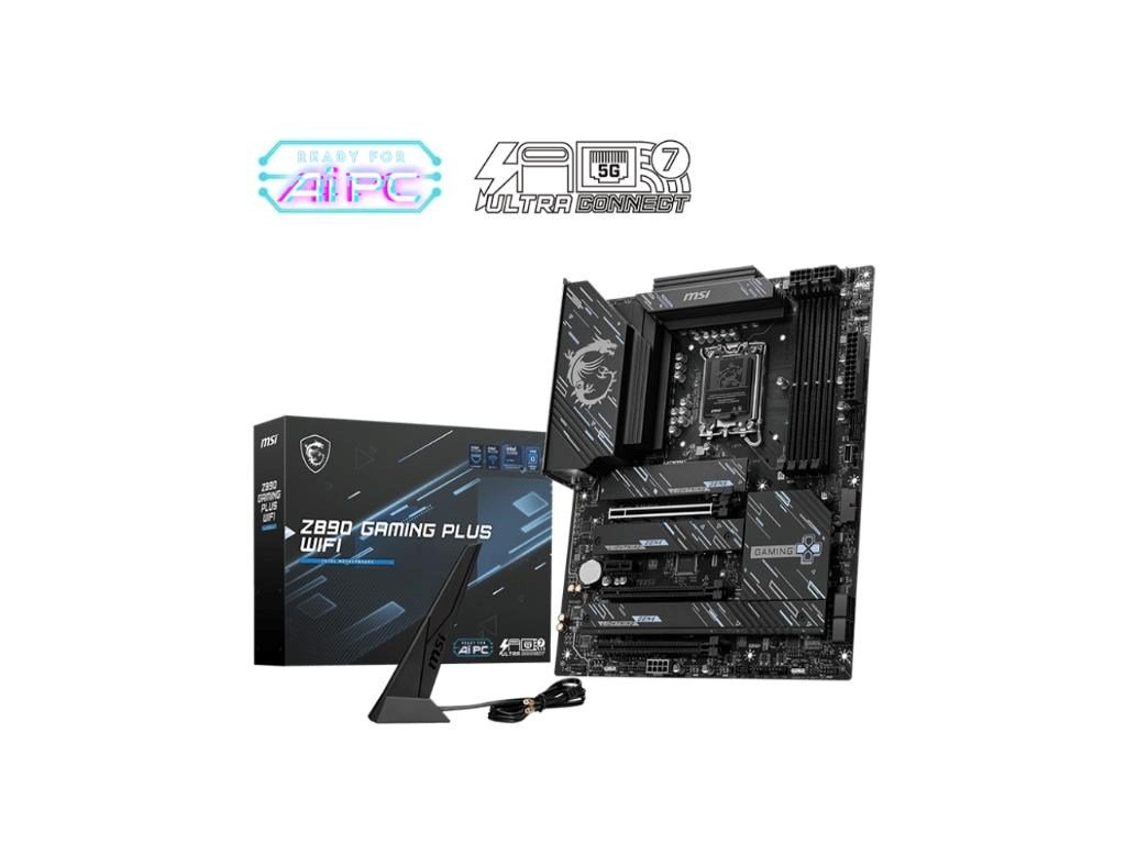MSI MB Sc LGA1851 Z890 GAMING PLUS WIFI, Intel Z890, 4xDDR5, 1xDP, 1xHDMI, 1xDP Type-C, WI-FI Z890 GAMING PLUS WIFI