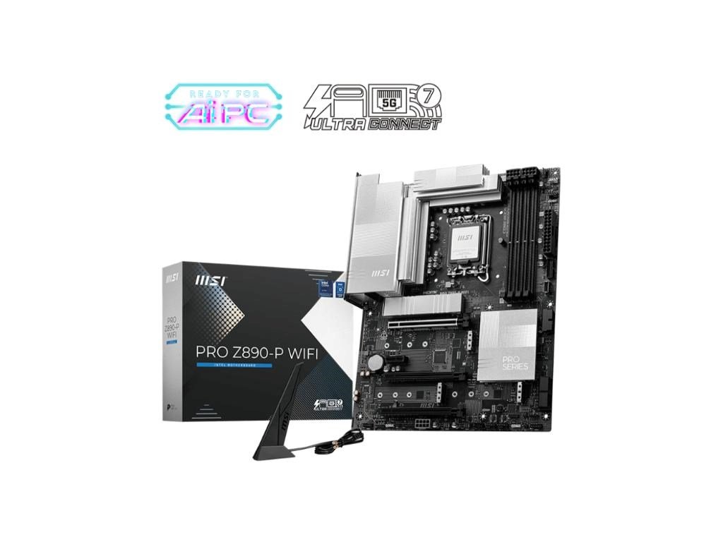 MSI MB Sc LGA1851 PRO Z890-P WIFI, Intel Z890, 4xDDR5, 1xDP, 1xHDMI, 1xDP Type-C, WI-FI PRO Z890-P WIFI