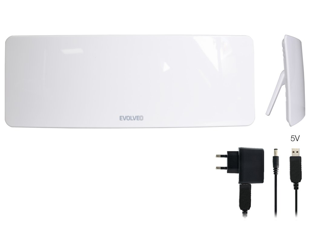 EVOLVEO Xany 1, 230/5V, aktívna izbová anténa DAB+/DVB-T2, filter LTE,4G,5G tdexany1