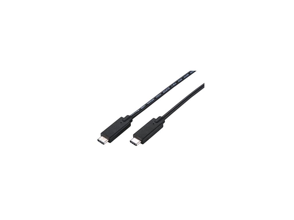 Kábel C-TECH USB 3.2, Type-C (CM/CM), PD 100W, 20Gbps, 2m, čierny CB-USB32-20B
