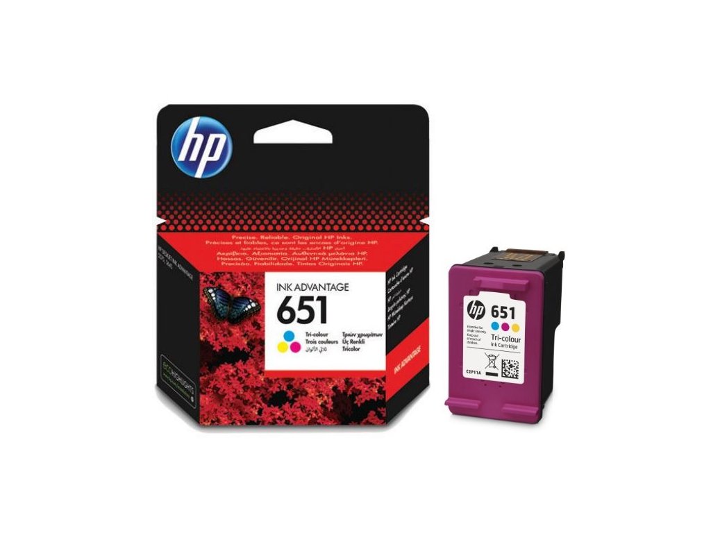 HP inkoustová kazeta 651 Tri-color C2P11AE originál C2P11AE