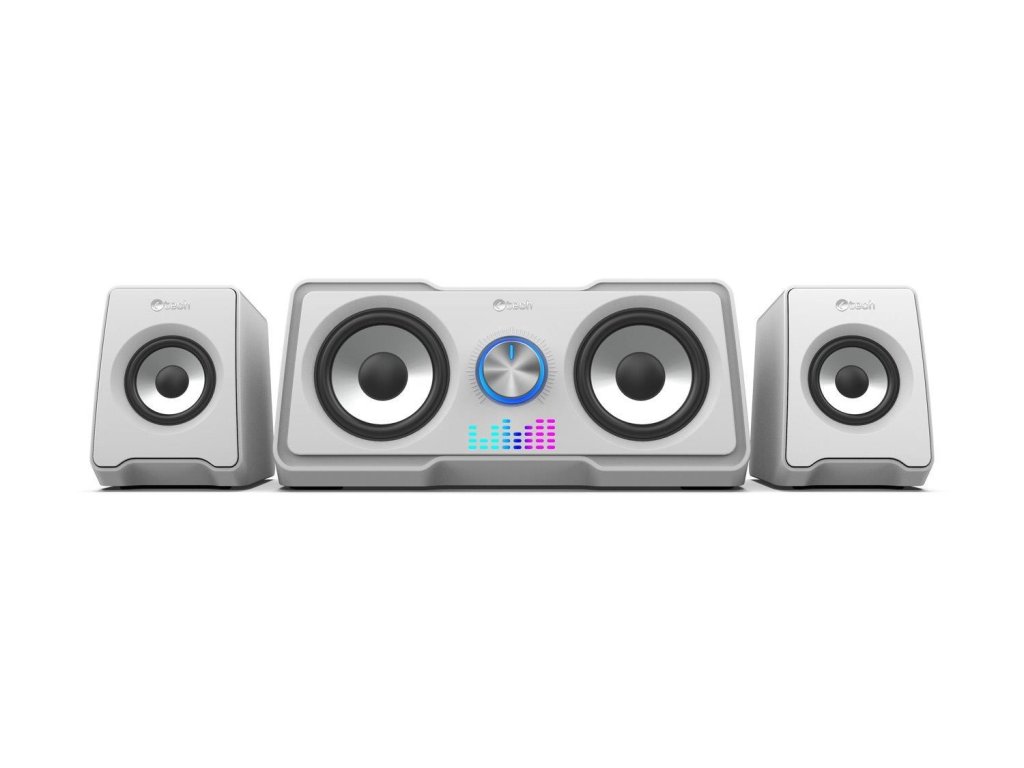 C-TECH reproduktory SPK-16, 2.2, RGB, bílá SPK-16WH