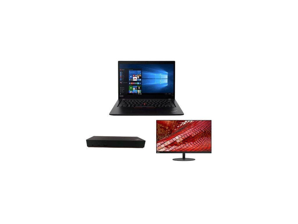 Notebook Lenovo ThinkPad X1 Carbon G8 (16GB) + Lenovo Thinkpad Thunderbolt 3 Dock Type 40AC 135W Adapter + Lenovo ThinkVision T27i-10 27" IPS Monitor