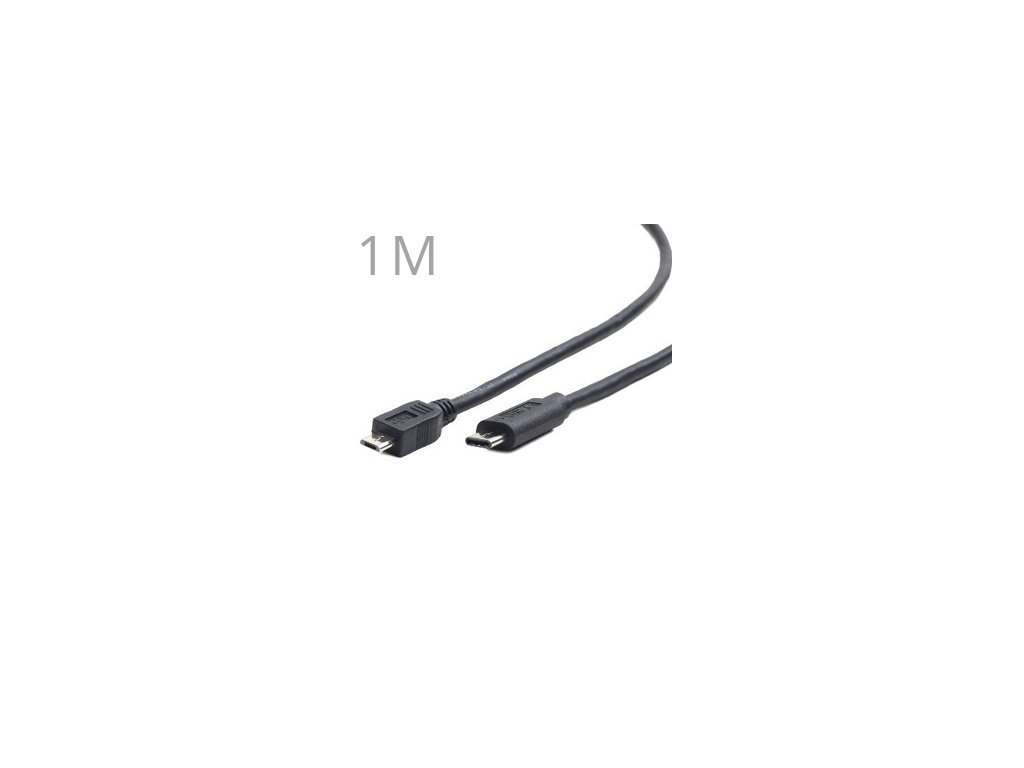 GEMBIRD Kábel Micro USB 2.0 - USB 3.1 Type C 1M CCP-USB2-mBMCM-1M