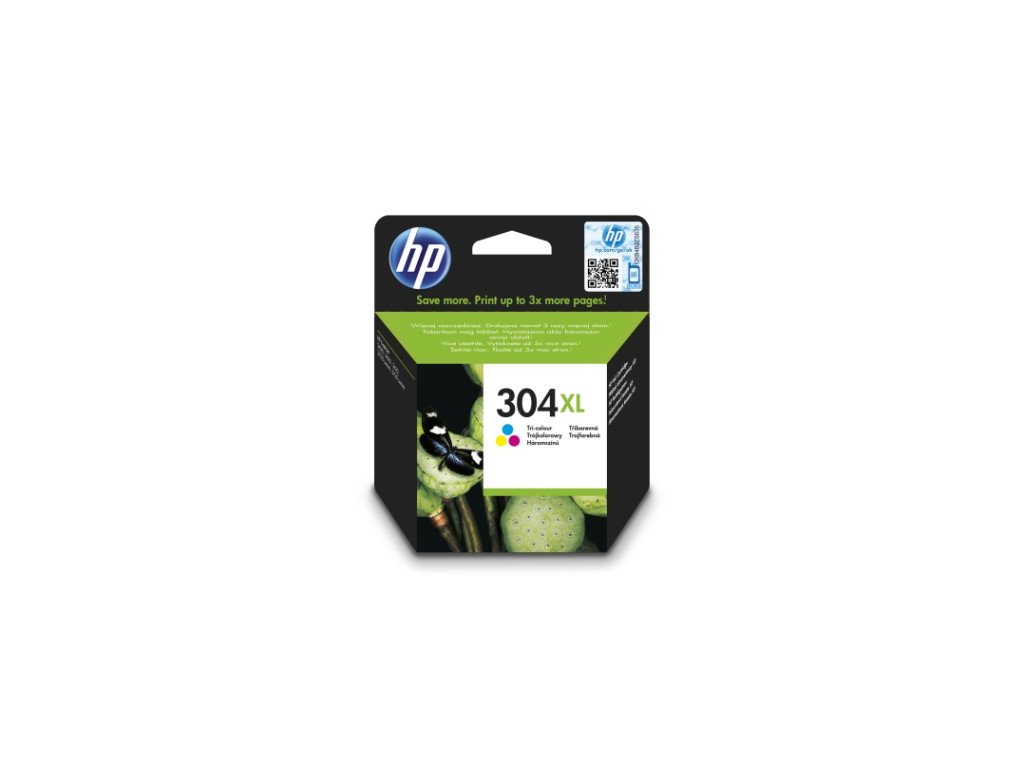 HP 304XL Tri-color Original Ink Cartridge, N9K07AE N9K07AE
