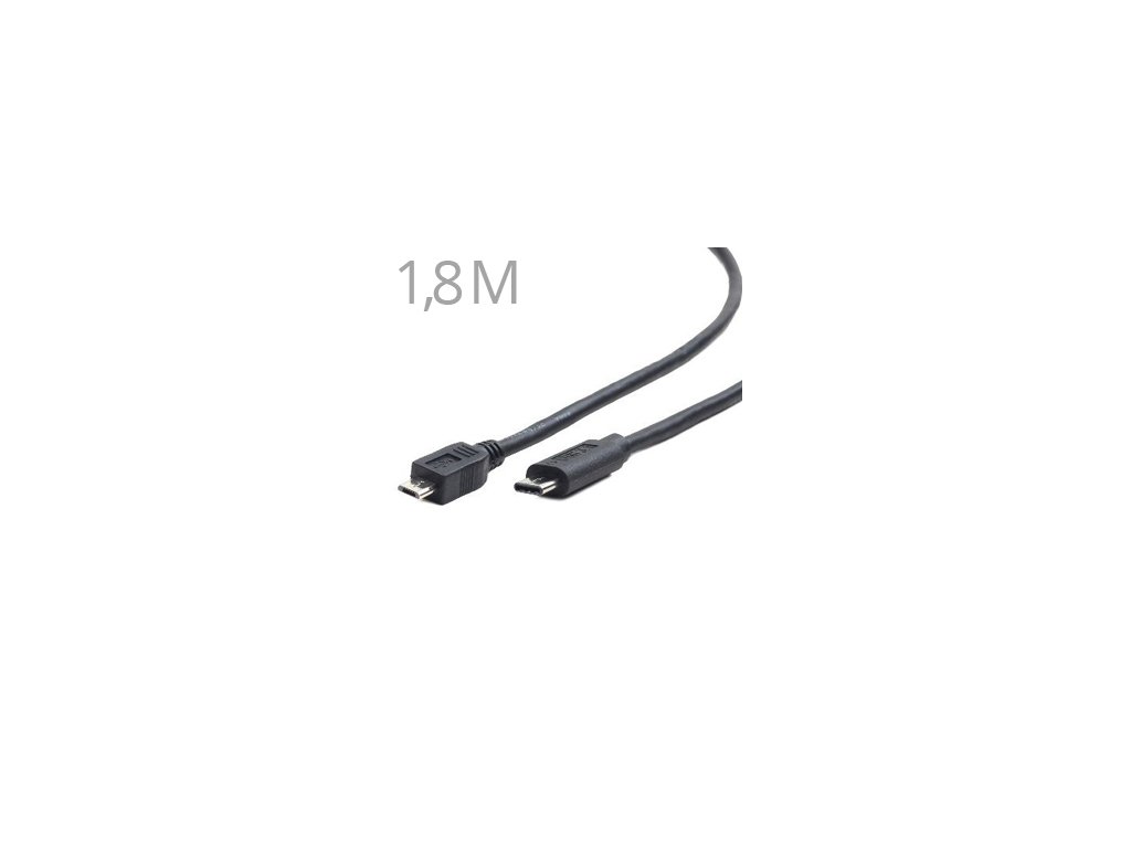 GEMBIRD Kábel Micro USB 2.0 - USB 3.1 Type C 1,8M CCP-USB2-mBMCM-6
