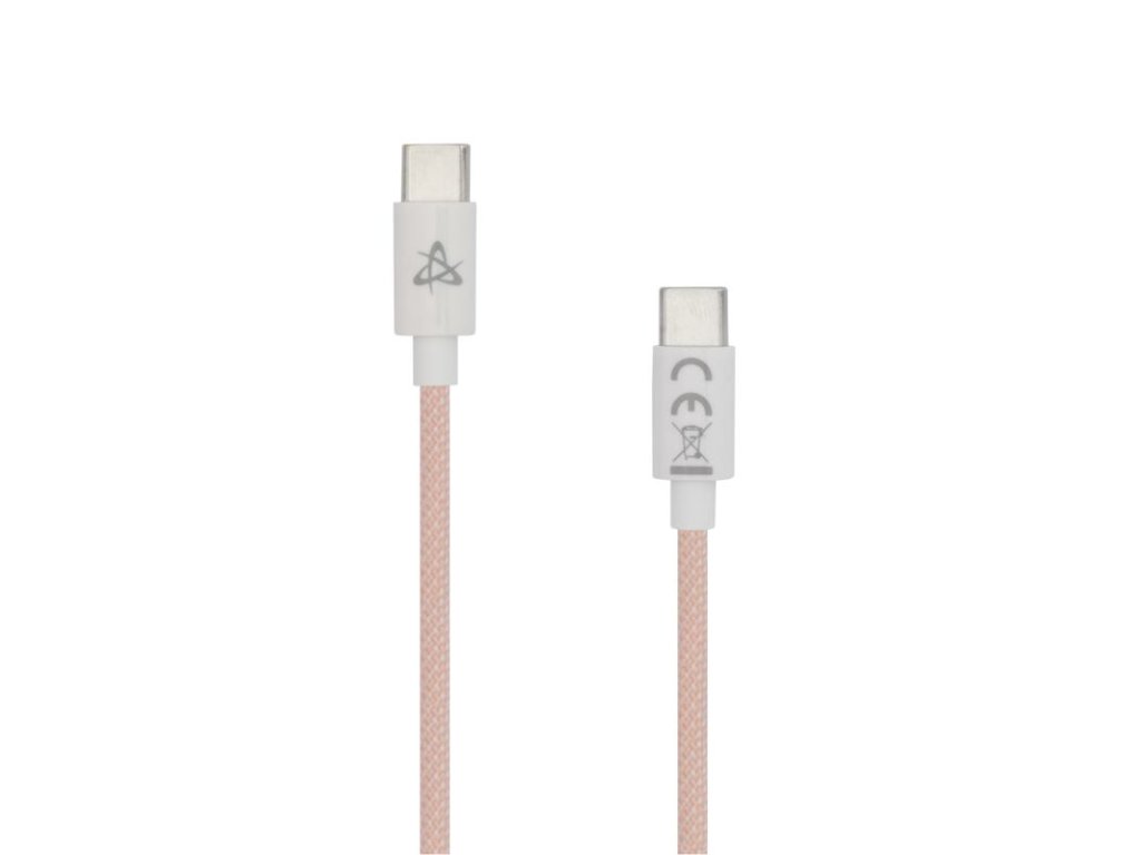SBPX Kábel USB-C samec/USB-C samec, 2m, ružový TYPEC-1-P