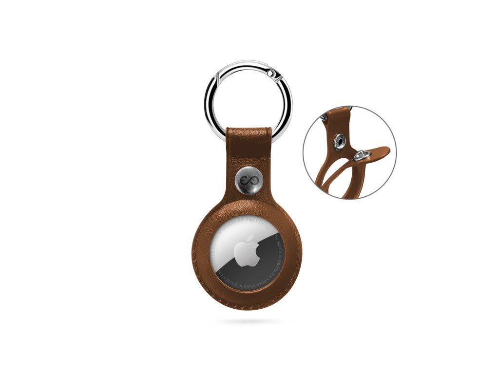 AIRTAG PULEATHER 01 BROWN s