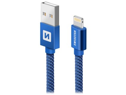 Swissten Datový Kabel Textile Usb / Lightning 2,0 M Modrý 71523308