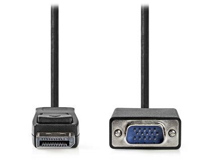 NEDIS kabel DisplayPort - VGA/ zástrčka DisplayPort - zástrčka VGA/ černý/ bulk/ 2m CCGL37301BK20