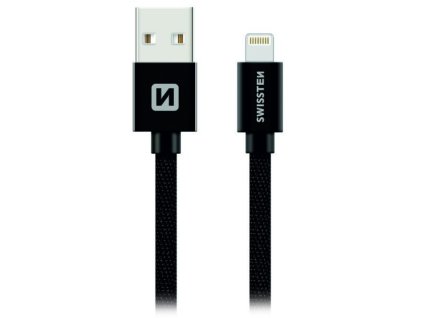 Swissten Datový Kabel Textile Usb / Lightning 0,2 M Černý 71523101