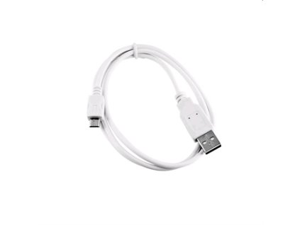 Kábel C-TECH USB 2.0 AM/Micro, 2m, biely CB-USB2M-20W
