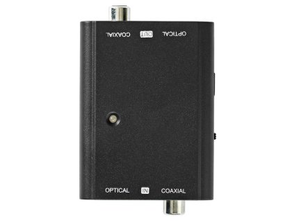 NEDIS digitální audio převodník/ 2cestný/ zásuvka RCA + zásuvka Toslink/ zásuvka RCA + zásuvka Toslink/ černý ACON2507BK