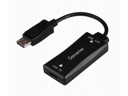 CABLEXPERT redukcia aktívna 4K 30Hz HDMI F/DisplayPort M, 0,15m A-HDMIF30-DPM-01