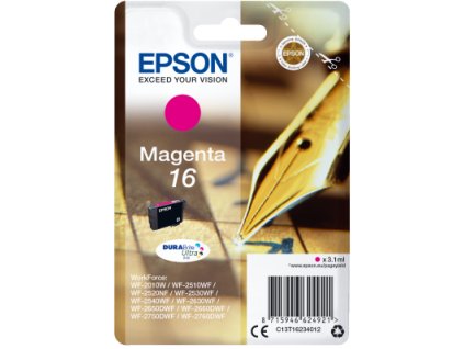 Epson Singlepack Magenta 16 DURABrite Ultra Ink C13T16234012