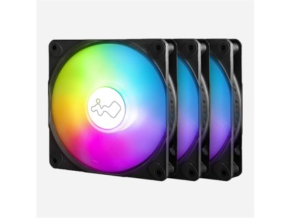 InWin Case fan Luna AL120, 120mm, ARGB, Black (Triple pack+ ARGB Controler) IW-FN-AL120-3PK
