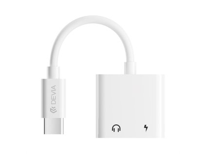 Devia Smart Series Adapter USB-C to Dual USB-C - White 6938595354137