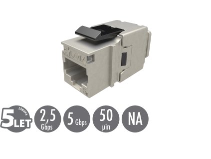Rýchlozarezávací keystone Solarix CAT5E STP SXKJ-5E-STP-BK-NA 25286704