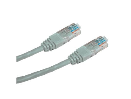 KELine Patch kábel Cat5E, UTP, 0,5m, šedý PKOEMU5E-005-GR
