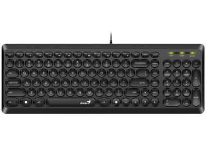 GENIUS Slimstar Q200/ Drátová/ USB/ černá/ retro design/ CZ+SK layout 31310020403