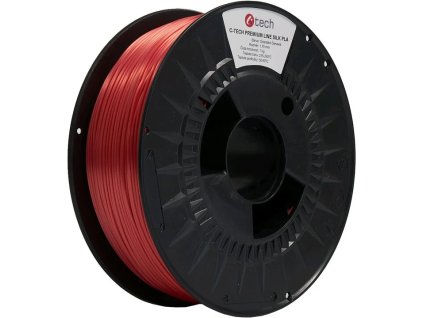 C-TECH Tisková struna (filament) PREMIUM LINE, Silk PLA, orientální červená, RAL3031, 1,75mm, 1kg 3DF-P-SPLA1.75-3031