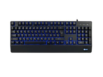 C-TECH KB-104BK/Drôtová USB/ CZ- SK layout/Čierna KB-104BK