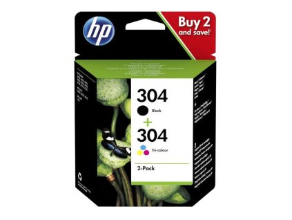 HP originální ink sada HP 304 (CMYK, 100/120str.) pro HP Deskjet 3720, 3721, 3722, 3723, 3724, 3725, 3755 3JB05AE