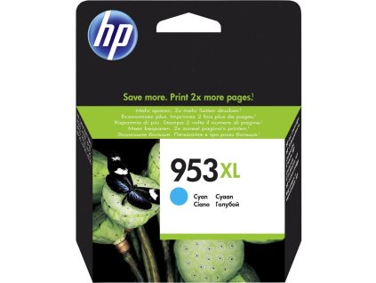 HP inkoustová kazeta 953XL azurová F6U16AE originál F6U16AE