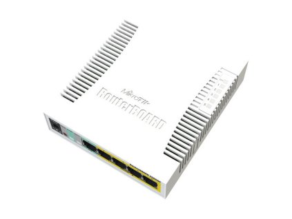 MikroTik managed Switch RB260GSP, 5x GbE PoE/PoE+ , SFP, SwOS, PSU (PoE budget 55W) CSS106-1G-4P-1S