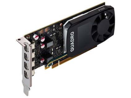 PNY Quadro P1000 V2 DP / 4GB GDDR5 / PCI-E / 4x miniDP 1.4 / Low profile bracket v balení VCQP1000V2-PB