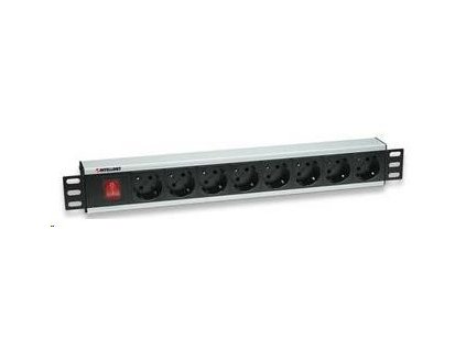 Intellinet 19" Rackmount 8-Way Power Strip - nemecký typ, distribučný panel, 8x DE zásuvka, 3m kábel 207157