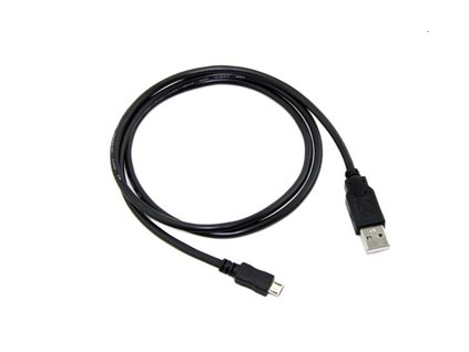 Kábel C-TECH USB 2.0 AM/Micro, 2m, čierny CB-USB2M-20B