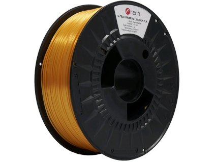 C-TECH Tisková struna (filament) PREMIUM LINE, Silk PLA, dopravní žlutá, RAL1023, 1,75mm, 1kg 3DF-P-SPLA1.75-1023