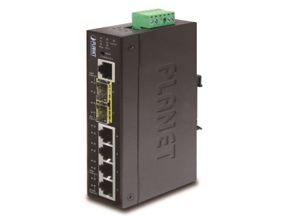 Planet IGS-5225-4T2S průmyslový L3 switch, 4x1Gb, 2x2.5Gb SFP, dual 12-48VDC, -40~75°C, IP30 IGS-5225-4T2S