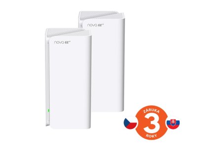 Tenda Nova MX21 Pro (2-pack) WiFi6E AX5700 Mesh Gigabit systém, 6x GLAN/GWAN, WPA3, VPN, CZ app 75012006