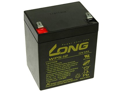 Long 12V 5Ah olovený akumulátor F2 PBLO-12V005-F2A