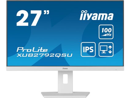iiyama ProLite/XUB2792QSU-W6/27''/IPS/QHD/100Hz/0,4ms/White/3R XUB2792QSU-W6