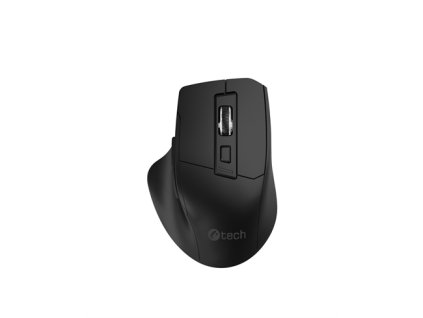 Myš C-TECH Ergo WLM-05, bezdrôtová, 1600DPI, 6 tlačidiel, USB nano receiver, čierna WLM-05