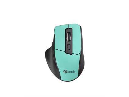 Myš C-TECH Ergo WLM-05, bezdrôtová, 1600DPI, 6 tlačidiel, USB nano receiver, mint WLM-05GR