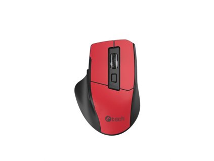 Myš C-TECH Ergo WLM-05, bezdrôtová, 1600DPI, 6 tlačidiel, USB nano receiver, bordo WLM-05R